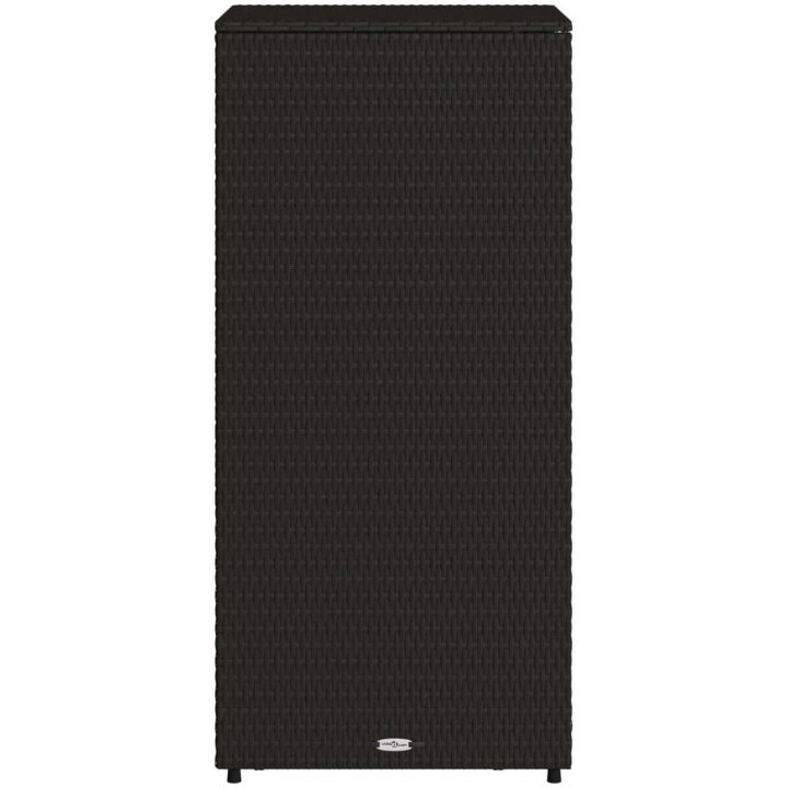 Trädgårdsskåp svart 50x55x115 cm konstrotting vidaXL – bild 8