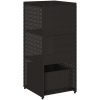 Trädgårdsskåp svart 50x55x115 cm konstrotting vidaXL – miniatyr 9