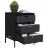 Trädgårdsskåp svart konstrotting vidaXL 55 x 59 x 80 cm – miniatyr 4