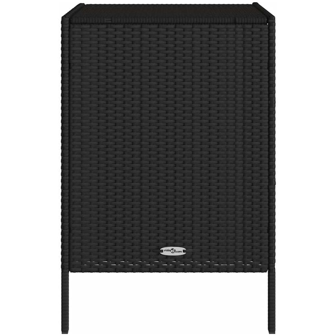 Trädgårdsskåp svart konstrotting vidaXL 55 x 59 x 80 cm – bild 6