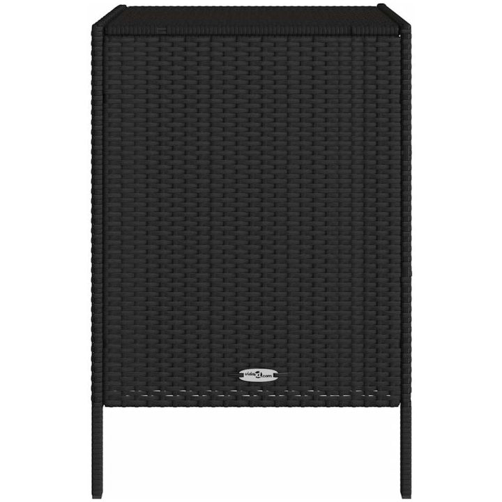 Trädgårdsskåp svart konstrotting vidaXL 55 x 59 x 80 cm – bild 6