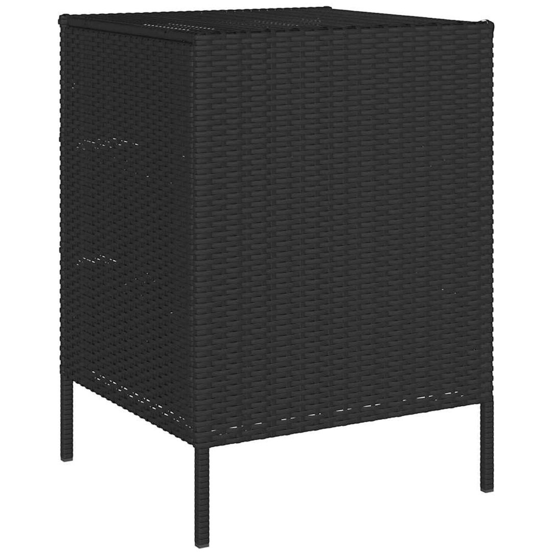 Trädgårdsskåp svart konstrotting vidaXL 55 x 59 x 80 cm – bild 7