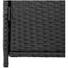 Trädgårdsskåp svart konstrotting vidaXL 55 x 59 x 80 cm – miniatyr 8