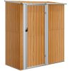 Trädgårdsskjul 180,5x97x209,5 cm galvaniserat stål trälook vidaXL – miniatyr 2