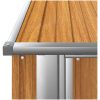 Trädgårdsskjul 180,5x97x209,5 cm galvaniserat stål trälook vidaXL – miniatyr 5