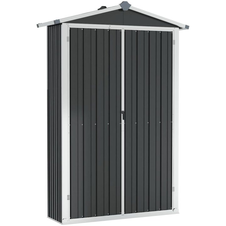 Trädgårdsskjul antracit 116x45x175 cm galvaniserat stål vidaXL – bild 2