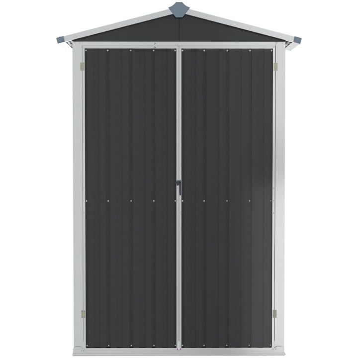 Trädgårdsskjul antracit 116x45x175 cm galvaniserat stål vidaXL – bild 4