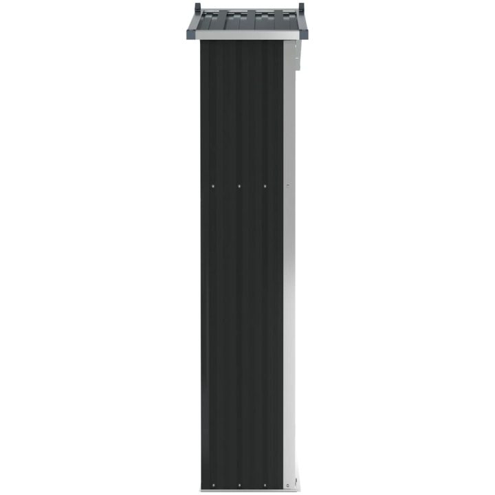 Trädgårdsskjul antracit 116x45x175 cm galvaniserat stål vidaXL – bild 5