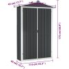 Trädgårdsskjul antracit 116x45x175 cm galvaniserat stål vidaXL – miniatyr 8