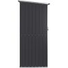Trädgårdsskjul antracit 118,5x97x209,5 cm galvaniserat stål vidaXL – miniatyr 5