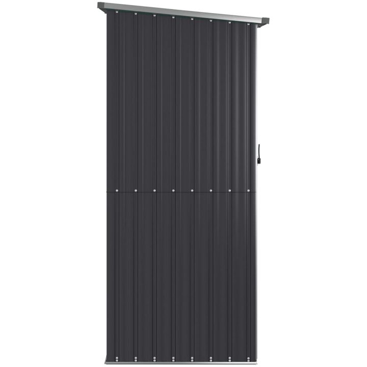 Trädgårdsskjul antracit 118,5x97x209,5 cm galvaniserat stål vidaXL – bild 5
