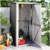 Trädgårdsskjul antracit 118,5x97x209,5 cm galvaniserat stål vidaXL – miniatyr 1