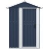 Trädgårdsskjul antracit 126x97,5x177 cm galvaniserat stål vidaXL – miniatyr 3