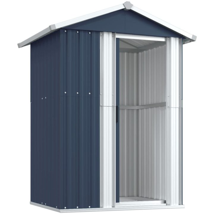 Trädgårdsskjul antracit 126x97,5x177 cm galvaniserat stål vidaXL – bild 4