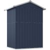 Trädgårdsskjul antracit 126x97,5x177 cm galvaniserat stål vidaXL – miniatyr 6
