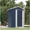 Trädgårdsskjul antracit 126x97,5x177 cm galvaniserat stål vidaXL – miniatyr 1