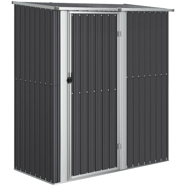 Trädgårdsskjul antracit 180,5x97x209,5 cm galvaniserat stål vidaXL – bild 2