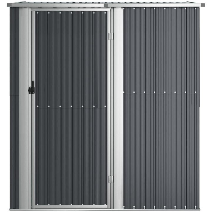 Trädgårdsskjul antracit 180,5x97x209,5 cm galvaniserat stål vidaXL – bild 3