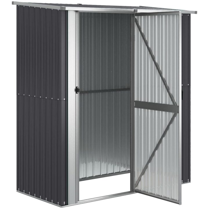 Trädgårdsskjul antracit 180,5x97x209,5 cm galvaniserat stål vidaXL – bild 4