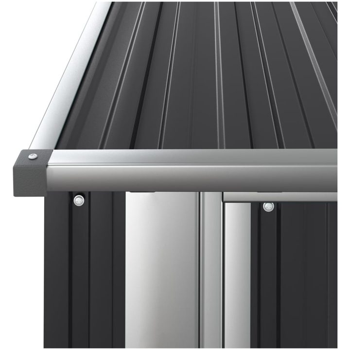 Trädgårdsskjul antracit 180,5x97x209,5 cm galvaniserat stål vidaXL – bild 5
