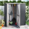 Trädgårdsskjul antracit 180,5x97x209,5 cm galvaniserat stål vidaXL – miniatyr 1