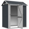 Trädgårdsskjul antracit 192x152,5x237 cm galvaniserat stål vidaXL – miniatyr 3