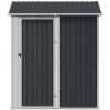 Trädgårdsskjul antracit 192x152,5x237 cm galvaniserat stål vidaXL – miniatyr 4