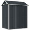 Trädgårdsskjul antracit 192x152,5x237 cm galvaniserat stål vidaXL – miniatyr 6