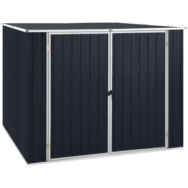 Trädgårdsskjul antracit 195x198x159 cm galvaniserat stål vidaXL – bild 2