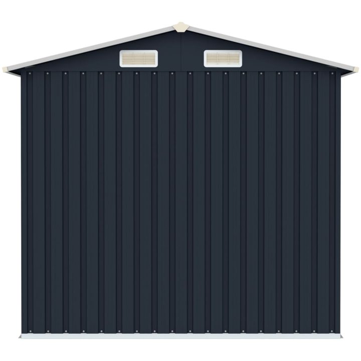 Trädgårdsskjul antracit 205x129x183 cm galvaniserat stål vidaXL – bild 5