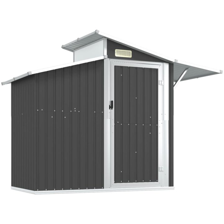 Trädgårdsskjul antracit 270x130x208,5 cm galvaniserat stål vidaXL – bild 2
