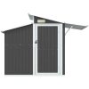 Trädgårdsskjul antracit 270x130x208,5 cm galvaniserat stål vidaXL – miniatyr 3