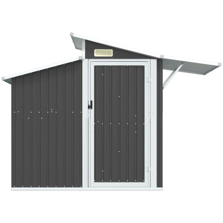 Trädgårdsskjul antracit 270x130x208,5 cm galvaniserat stål vidaXL – bild 3