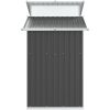 Trädgårdsskjul antracit 270x130x208,5 cm galvaniserat stål vidaXL – miniatyr 5
