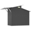Trädgårdsskjul antracit 270x130x208,5 cm galvaniserat stål vidaXL – miniatyr 6