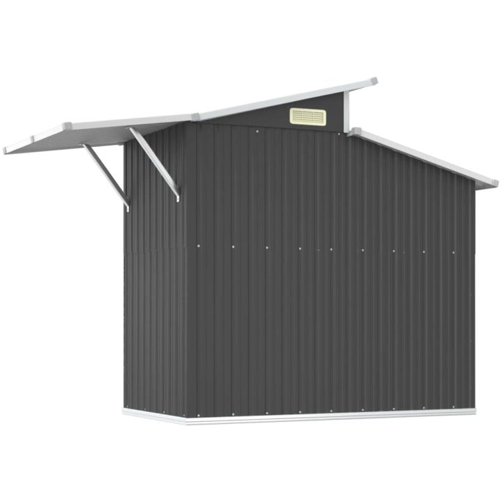 Trädgårdsskjul antracit 270x130x208,5 cm galvaniserat stål vidaXL – bild 6