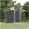 Trädgårdsskjul antracit 270x130x208,5 cm galvaniserat stål vidaXL – miniatyr 1