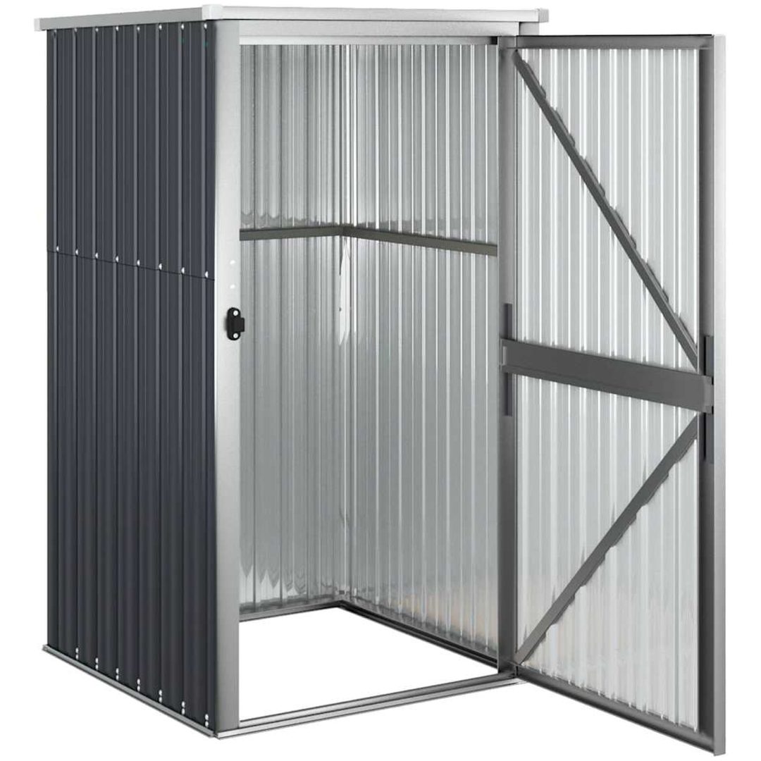 Trädgårdsskjul antracit galvaniserat stål vidaXL 88 x 89 x 161 cm – bild 5