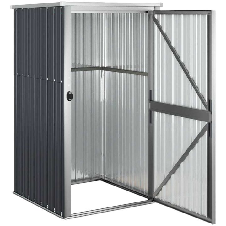 Trädgårdsskjul antracit galvaniserat stål vidaXL 88 x 89 x 161 cm – bild 5