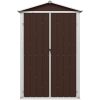Trädgårdsskjul brun 116x45x175 cm galvaniserat stål vidaXL – miniatyr 6