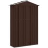 Trädgårdsskjul brun 116x45x175 cm galvaniserat stål vidaXL – miniatyr 8