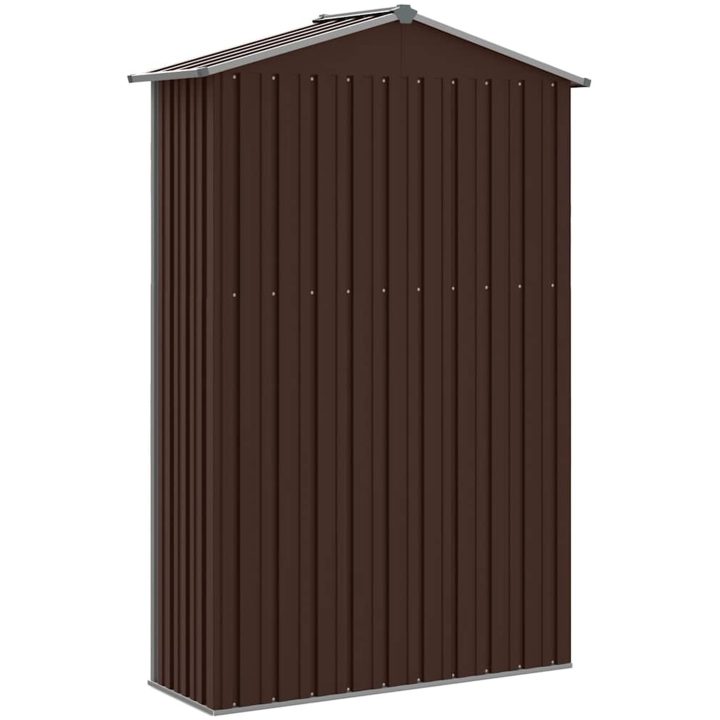 Trädgårdsskjul brun 116x45x175 cm galvaniserat stål vidaXL – bild 8