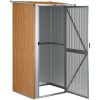 Trädgårdsskjul brun 118,5x97x209,5 cm galvaniserat stål vidaXL – miniatyr 3