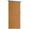 Trädgårdsskjul brun 118,5x97x209,5 cm galvaniserat stål vidaXL – miniatyr 5