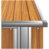 Trädgårdsskjul brun 118,5x97x209,5 cm galvaniserat stål vidaXL – miniatyr 7