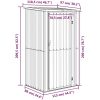 Trädgårdsskjul brun 118,5x97x209,5 cm galvaniserat stål vidaXL – miniatyr 8