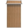 Trädgårdsskjul brun 126x97,5x177 cm galvaniserat stål vidaXL – miniatyr 5