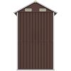 Trädgårdsskjul brun 192x152,5x237 cm galvaniserat stål vidaXL – miniatyr 5