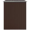 Trädgårdsskjul brun 205x129x183 cm galvaniserat stål vidaXL – miniatyr 5