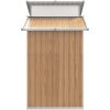 Trädgårdsskjul brun 270x130x208,5 cm galvaniserat stål vidaXL – miniatyr 5